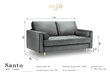 Divvietīgs dīvāns Milo Casa Santo, smilškrāsas/zelta krāsas цена и информация | Dīvāni | 220.lv