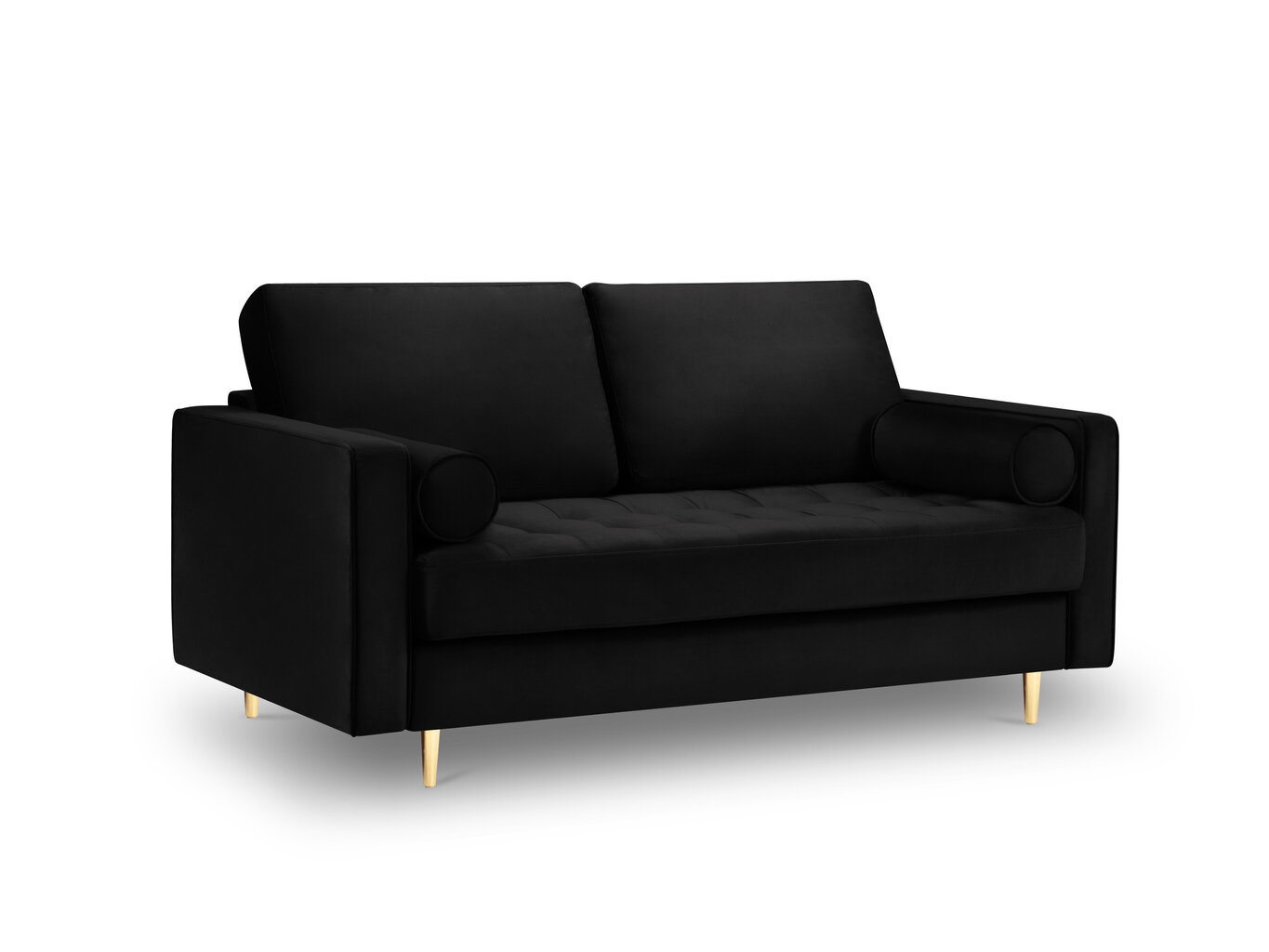 Divvietīgs dīvāns Milo Casa Santo, melns/zelta krāsas цена и информация | Dīvāni | 220.lv