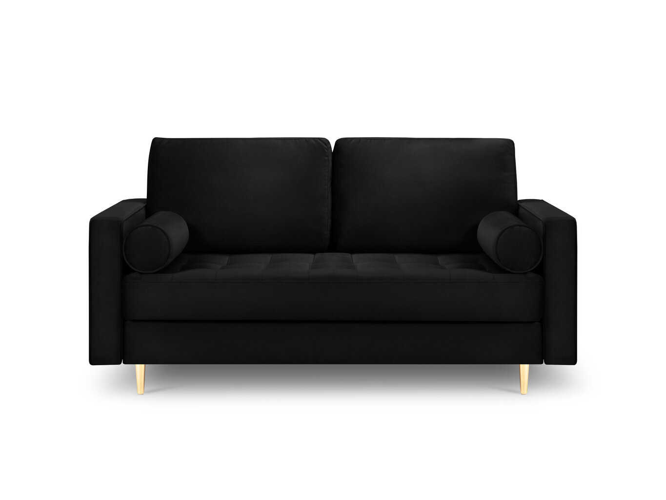 Divvietīgs dīvāns Milo Casa Santo, melns/zelta krāsas цена и информация | Dīvāni | 220.lv