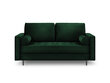 Divvietīgs dīvāns Milo Casa Santo, tumši zaļš cena un informācija | Dīvāni | 220.lv