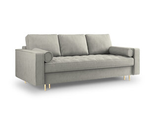 Trīsvietīgs dīvāns Milo Casa Santo 6, pelēks/zelta krāsas cena un informācija | Dīvāni | 220.lv