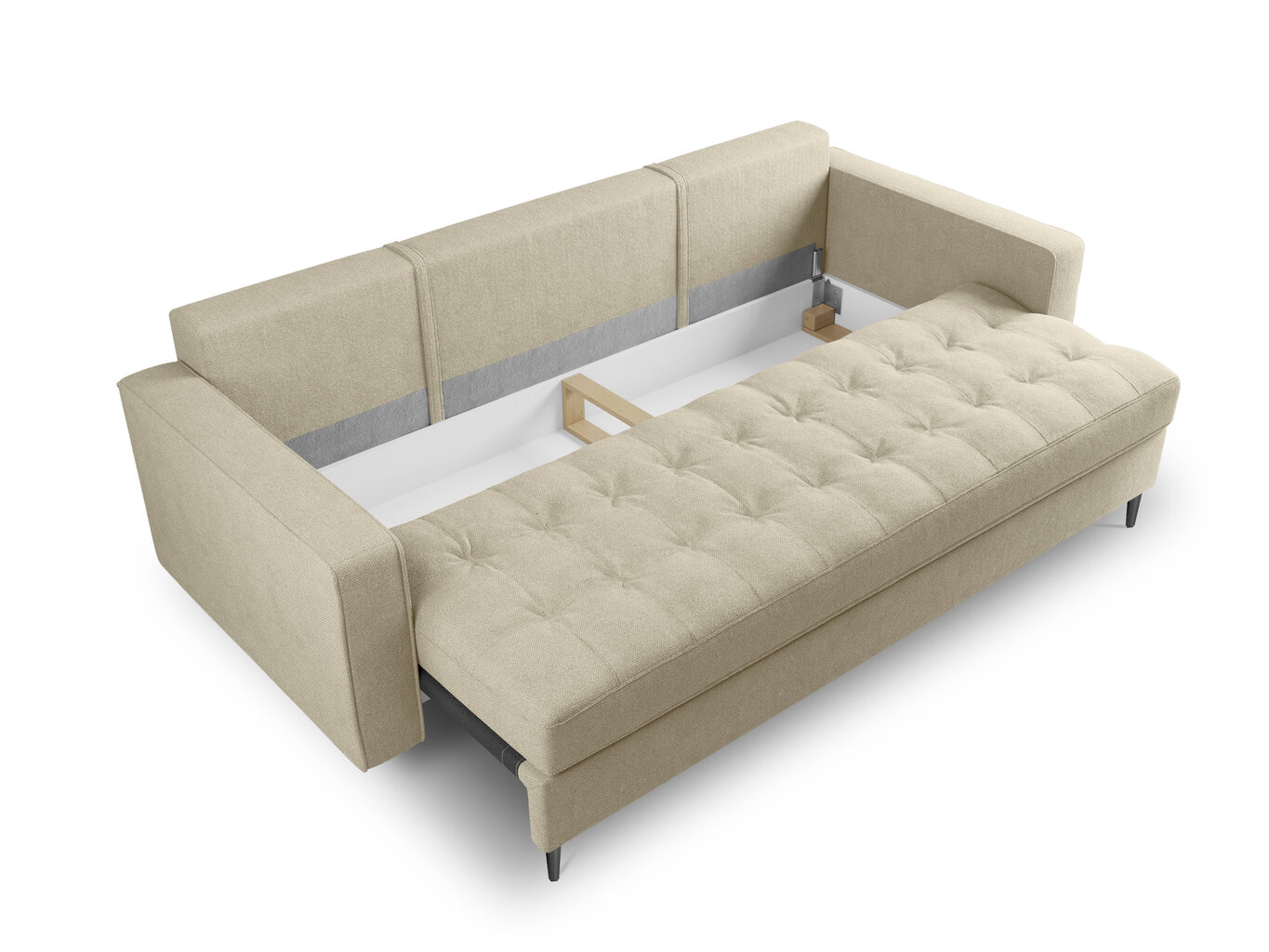 Trīsvietīgs dīvāns Milo Casa Santo 2, smilškrāsas cena un informācija | Dīvāni | 220.lv