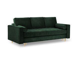 Dīvāns Milo Casa Santo, tumši zaļš/zeltainas krāsas cena un informācija | Dīvāni | 220.lv
