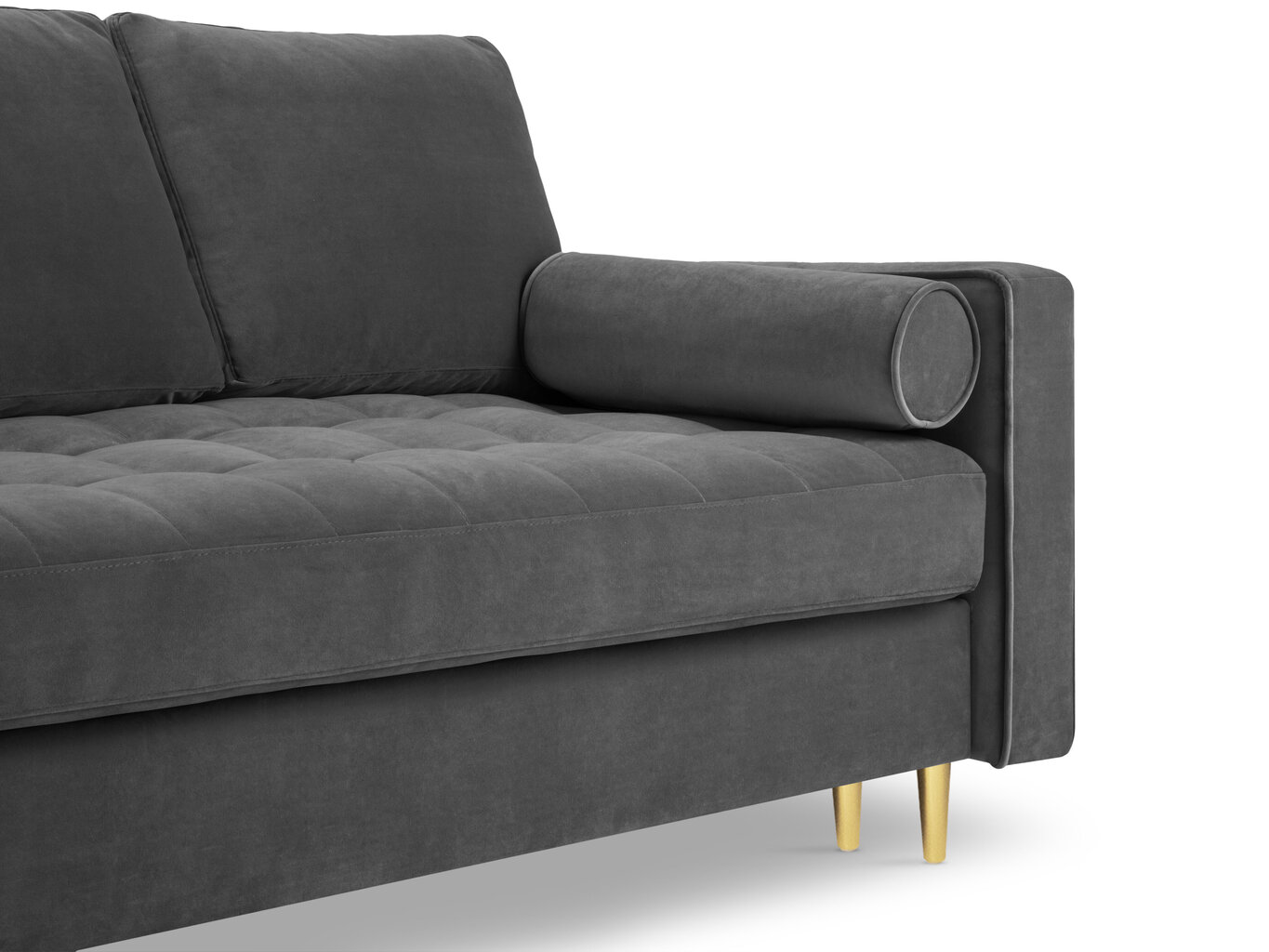Dīvāns Milo Casa Santo, tumši palēks/zeltainas krāsas цена и информация | Dīvāni | 220.lv