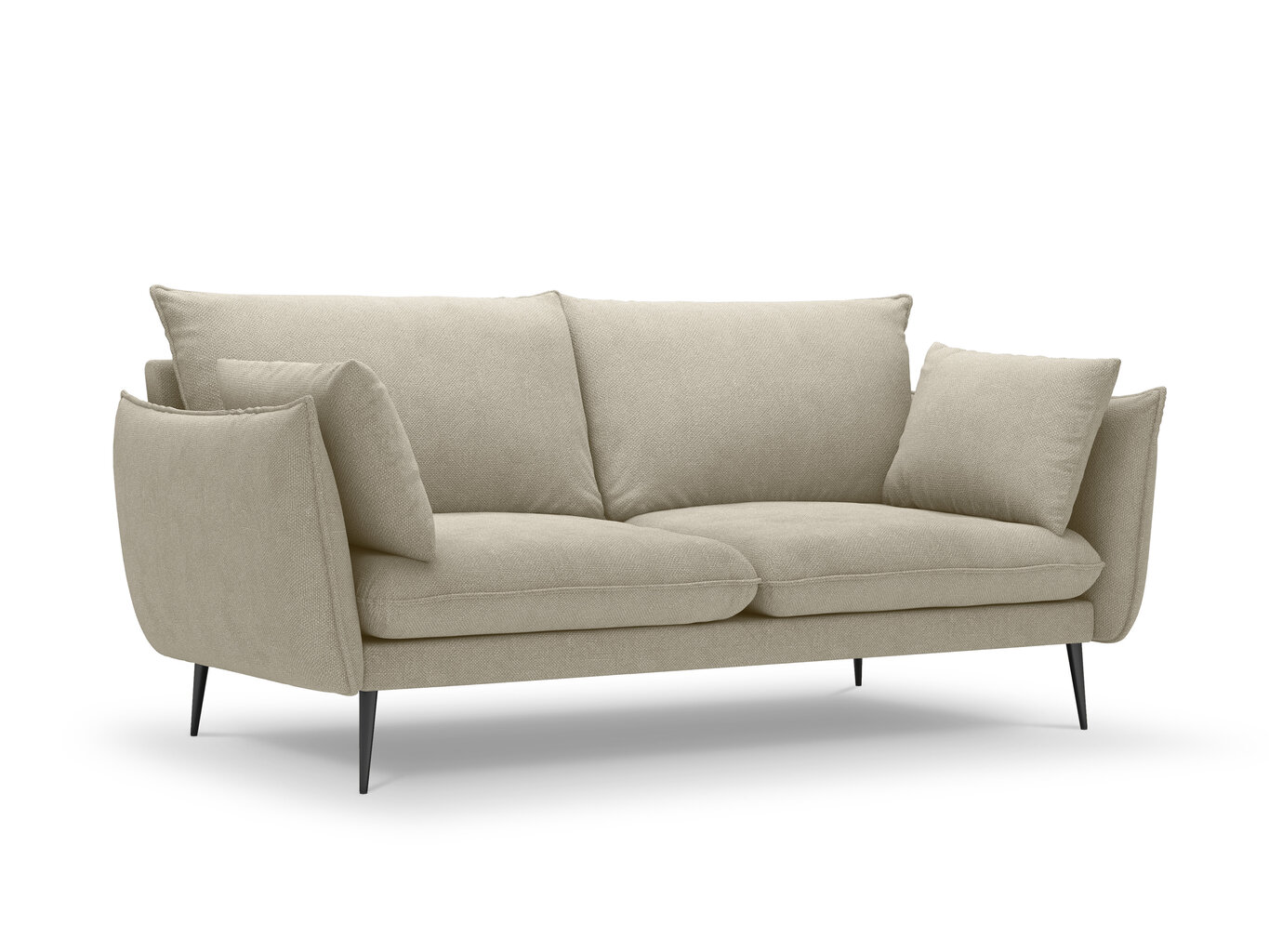 Trīsvietīgs dīvāns Milo Casa Elio, smilškrāsas cena un informācija | Dīvāni | 220.lv