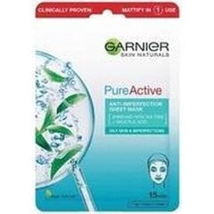 Loksnes maska ādai ar nepilnībām Garnier Pure Active, 1 gab. cena un informācija | Garnier Smaržas, kosmētika | 220.lv