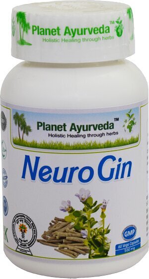 Uztura bagātinātājs NeuroGin Organic, Planet Ayurveda™, 60 kapsulas цена и информация | Vitamīni, preparāti, uztura bagātinātāji labsajūtai | 220.lv