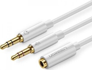 UGREEN AV141 3.5mm Female to 2 male audio cable (white) цена и информация | Кабели и провода | 220.lv