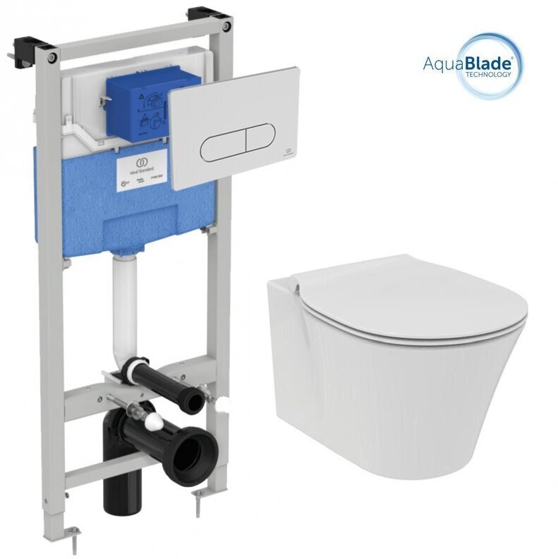 WC rāmja komplekts Ideal Standard ProSys, ar WC Connect Air Aquablade un soft close vāku цена и информация | Tualetes podi | 220.lv