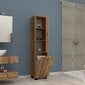 Grīdas vannas istabas skapītis Kalune Design 835, tumši brūns цена и информация | Vannas istabas skapīši | 220.lv