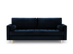 Trīsvietīgs dīvāns Milo Casa Santo, zils/zeltainas krāsas