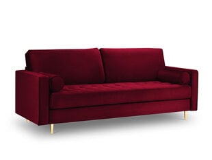 Trīsvietīgs dīvāns Milo Casa Santo, sarkans/zeltainas krāsas cena un informācija | Dīvāni | 220.lv