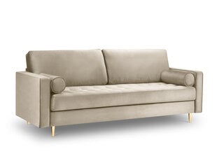 Trīsvietīgs dīvāns Milo Casa Santo, smilškrāsas/zeltainas krāsas cena un informācija | Dīvāni | 220.lv