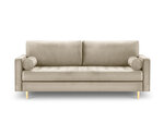 Trīsvietīgs dīvāns Milo Casa Santo, smilškrāsas/zeltainas krāsas