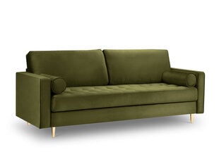 Trīsvietīgs dīvāns Milo Casa Santo, zaļš/zeltainas krāsas cena un informācija | Dīvāni | 220.lv