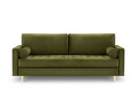 Trīsvietīgs dīvāns Milo Casa Santo, zaļš/zeltainas krāsas