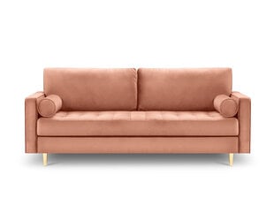 Trīsvietīgs dīvāns Milo Casa Santo, rozā/zeltainas krāsas cena un informācija | Dīvāni | 220.lv