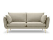Trīsvietīgs dīvāns Milo Casa Elio, smilškrāsas/zeltainas krāsas cena un informācija | Dīvāni | 220.lv