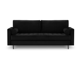 Trīsvietīgs dīvāns Milo Casa Santo, melns цена и информация | Диваны | 220.lv