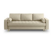 Trīsvietīgs dīvāns Milo Casa Santo 2, smilškrāsas/zelta krāsas cena un informācija | Dīvāni | 220.lv