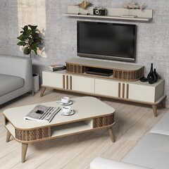 Dzīvojamās istabas mēbeļu komplekts Kalune Design 845(I), balts cena un informācija | Sekcijas | 220.lv