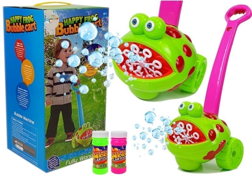 Ziepju burbuļu mašīna "Varde" Happy Frog Bubble Cart цена и информация | Ūdens, smilšu un pludmales rotaļlietas | 220.lv