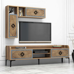 Комплект мебели для гостиной Kalune Design 845(III), темно-коричневый/синий цена и информация | Секции | 220.lv