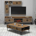 Комплект мебели для гостиной Kalune Design 845(III), темно-коричневый/синий