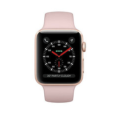 Apple Watch Series 3 (Atjaunināts), 42mm, Gold/Pink cena un informācija | Viedpulksteņi (smartwatch) | 220.lv