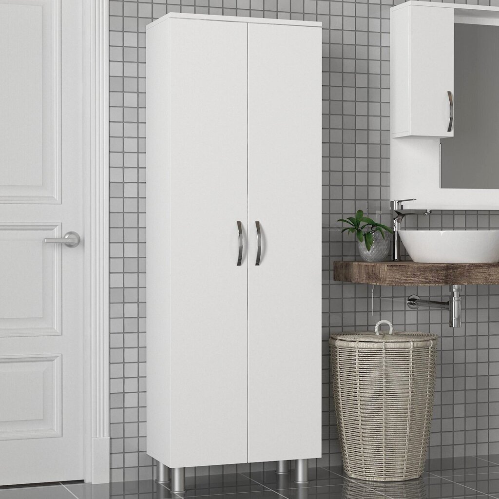 Grīdas vannas istabas skapītis Kalune Design 731, balts cena un informācija | Vannas istabas skapīši | 220.lv