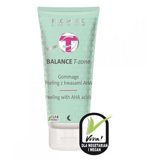 Pīlinga krēms T-Zone Balance Gommage ar AHA skābi Floslek, 125 ml cena un informācija | Sejas ādas kopšana | 220.lv