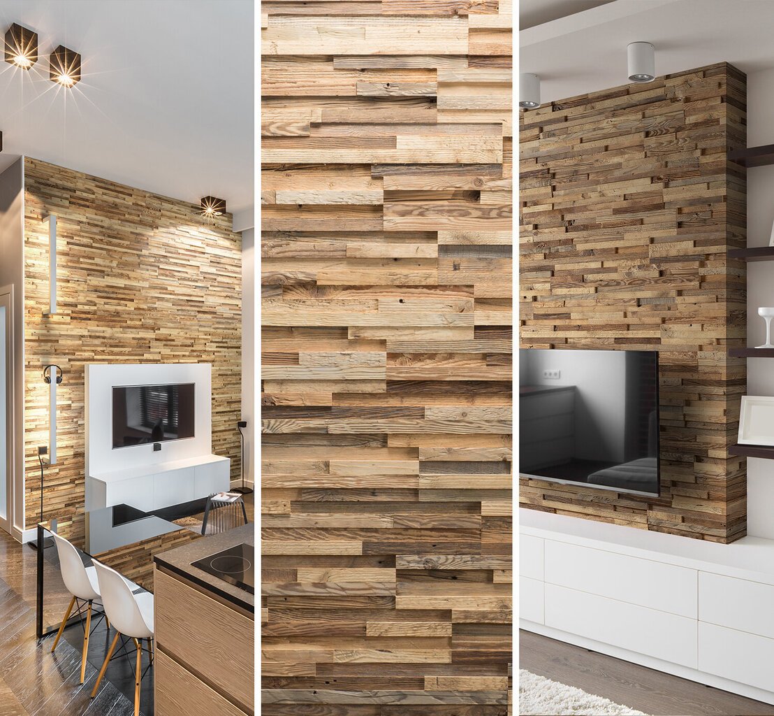 Sienu apdares paneļi - Wooden Wall Design - A Priori cena | 220.lv