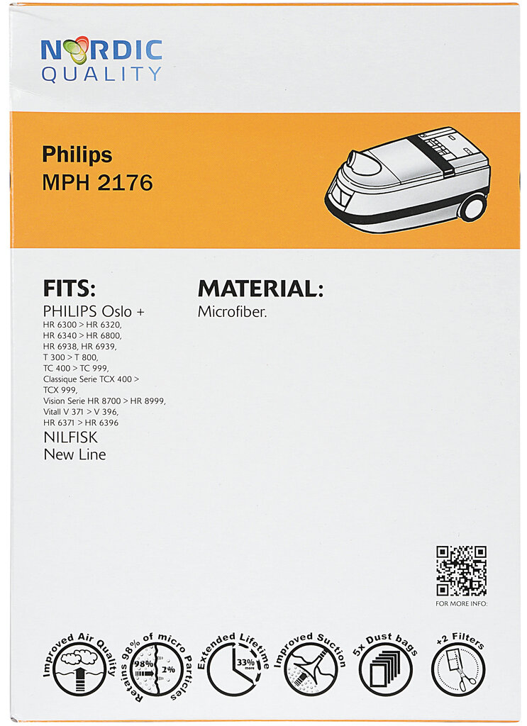Nordic Quality 2176 cena un informācija | Putekļu sūcēju piederumi | 220.lv