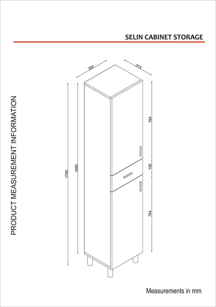 Grīdas vannas istabas skapītis Kalune Design 756(II), balts цена и информация | Vannas istabas skapīši | 220.lv