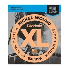 Струны для электрогитары D'Addario EXL115W .011 цена и информация | D'Addario Музыкальные инструменты и принадлежности | 220.lv