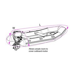 Tents PVC Laivai Coner 3.2-3.6m, pelēks cena un informācija | Piederumi laivām un kajakiem | 220.lv