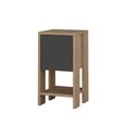 Ночной столик Kalune Design 776 (I), 55 см, серый/коричневый