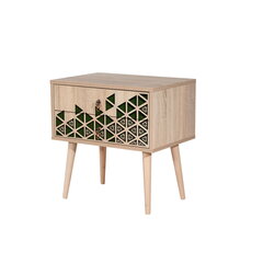 Ночной столик Kalune Design 869, 61 см, дуб/темно-зеленый цена и информация | Прикроватные тумбочки | 220.lv