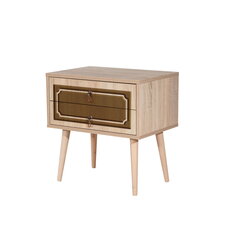 Ночной столик Kalune Design 869, 61 см, коричневый/дуб цена и информация | Прикроватные тумбочки | 220.lv