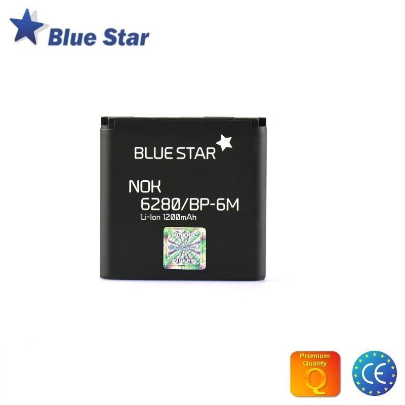 BlueStar Akumulators Nokia 9300 3250 6280 N73 N93 Li-Ion 1200 mAh Analogs BP-6M cena un informācija | Akumulatori mobilajiem telefoniem | 220.lv