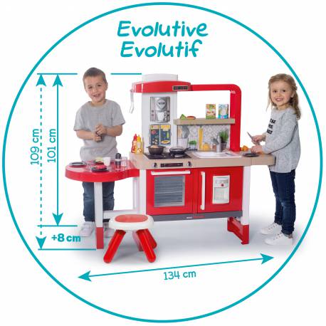 Smoby Elektroniczna Kuchnia Dla Dzieci Grand Chef Taborecik + 43 Akcesoria