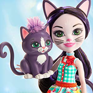 Enchantimals Ciesta Cat Doll & Climber Animal Figure, 6-inch small doll