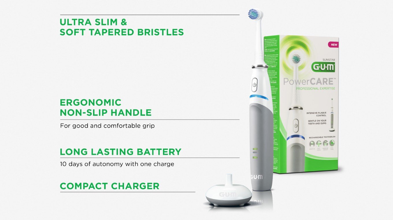 Электрическая зубная щетка PowerCare На рисунке показаны основные функции и особенности продукта.