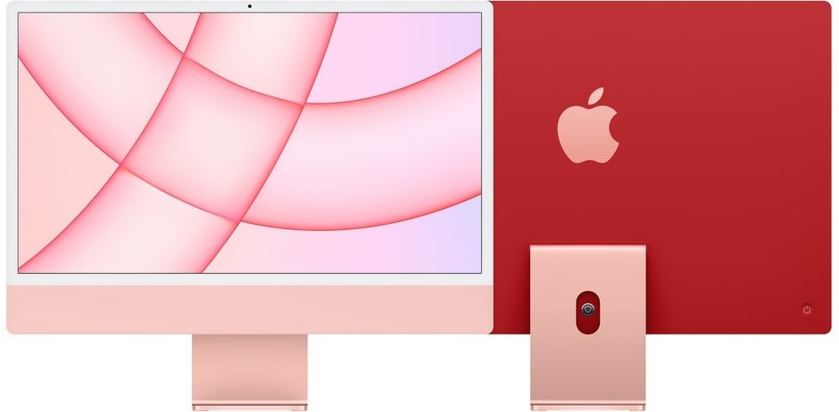 Stacionarus kompiuteris Apple iMac 24” 4.5K Retina M1 8/256GB Pink RUS MJVA3RU/A  kaina