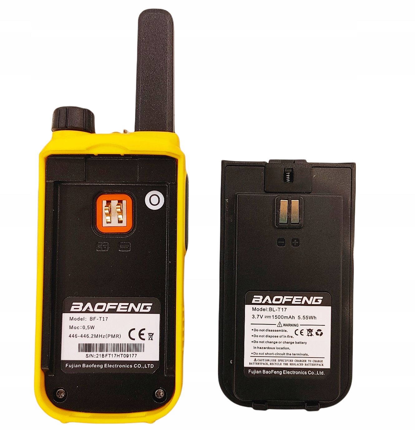 2x Baofeng BF-T17 radio + FM modelis BF-T17