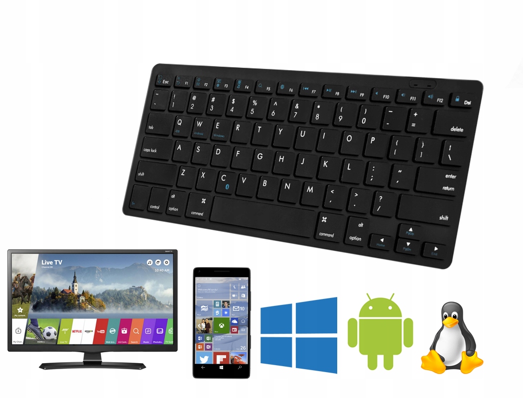 BEZVADU BLUETOOTH SMART TV PC KEYBOARD Ražotāja kods K800G