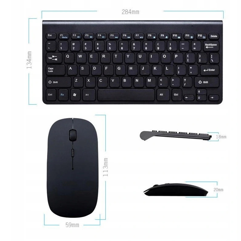 BEZVADU KLAVIATŪRA + PELE SLIM USB BLACK Ražotāja daļas numurs Bezvadu tastatūra un optiskā pele