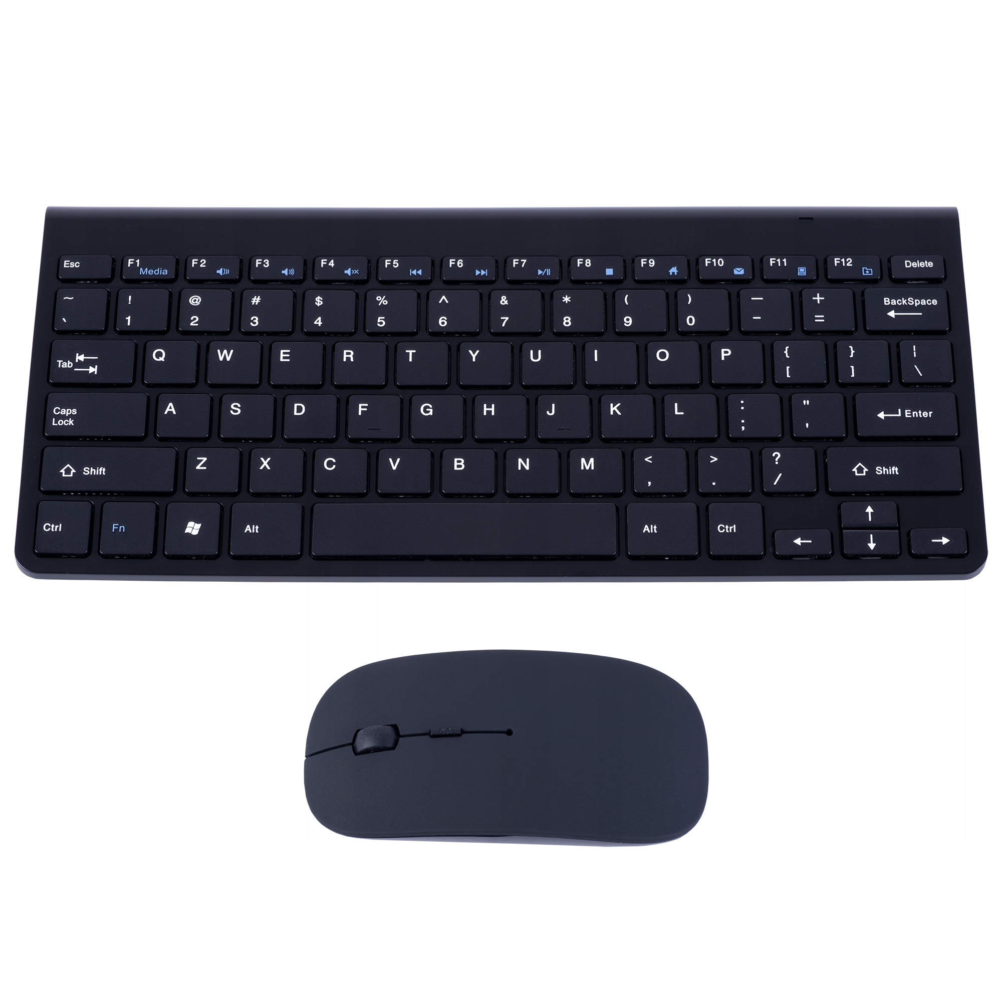 BEZVADU TASTATURA + SLIM USB MOUSE BLACK USB interfeiss (2,4 GHz radio)