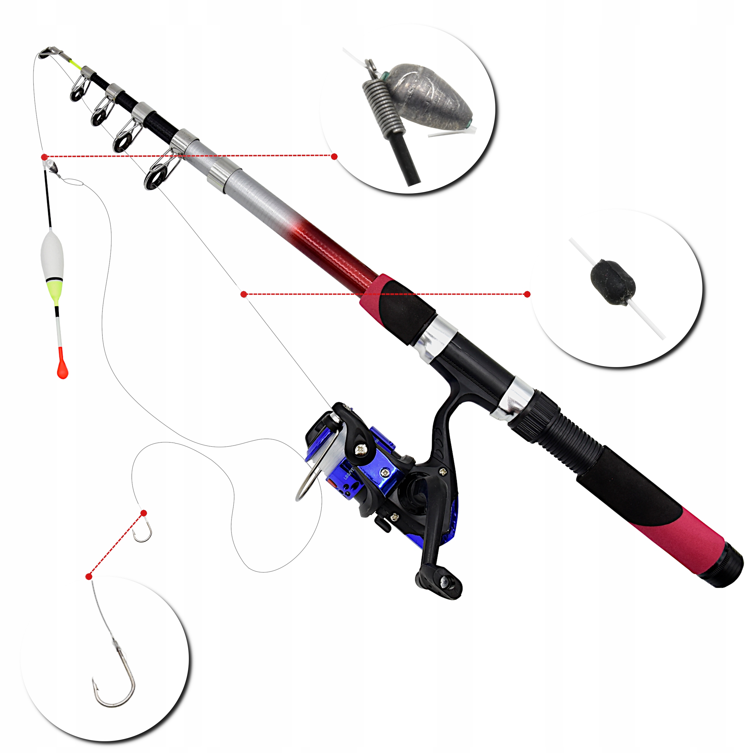 READY Armed Water Fishing Kit Ražotāja kods ZEST 153 pilnībā bruņots