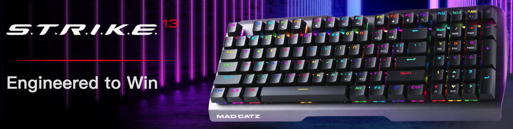 Mad Catz The Authentic STRIKE 13 Mechanical Gaming Keyboard Black dele nordic Finland gaming